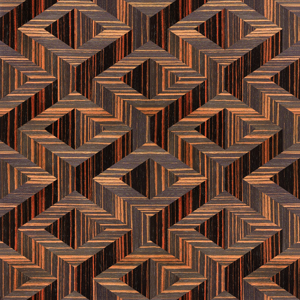 Wooden parquet Decoration - seamless background - Ebony wood - Photo, Image