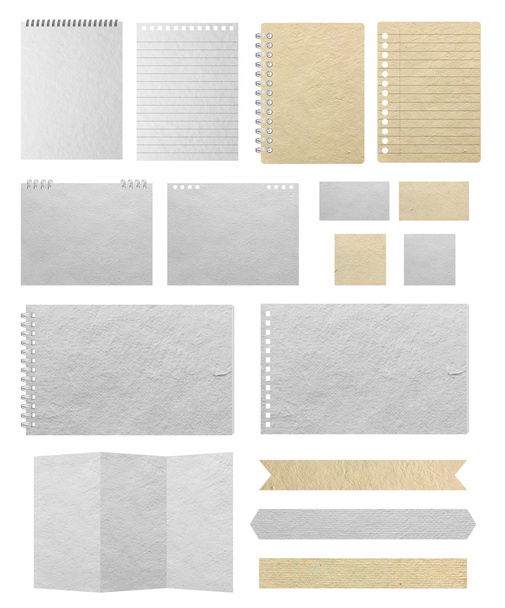 Paper textures background isolated on white - Foto, immagini