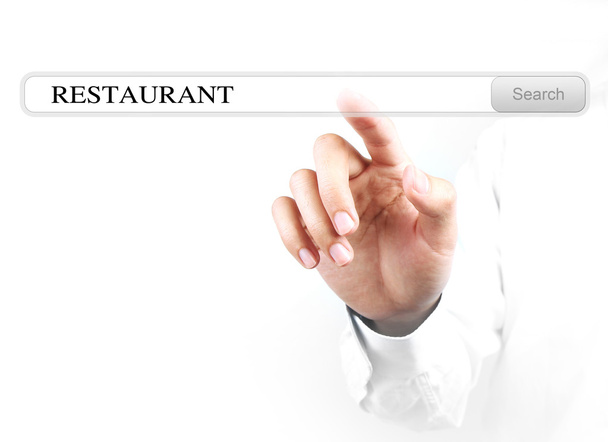 aanraking restaurant zoekbalk - Foto, afbeelding