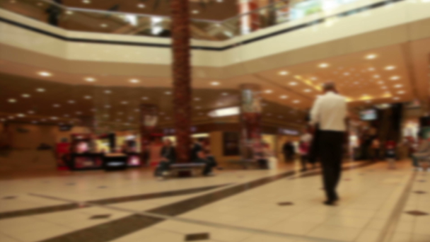 time lapse people in the mall, de focus shoot - Footage, Video
