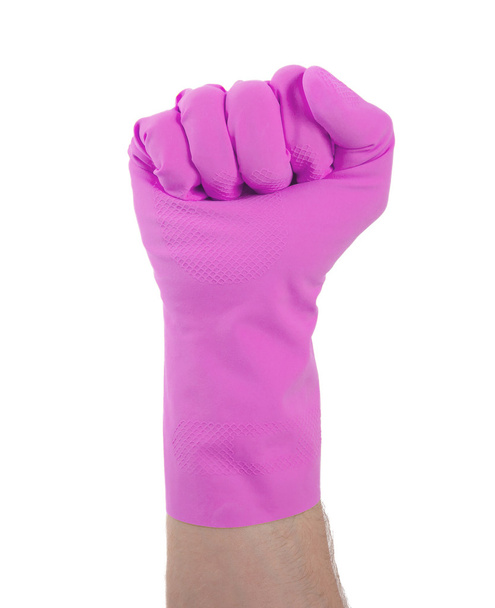 Гумова рукавичка, що робить кулак
 - Фото, зображення