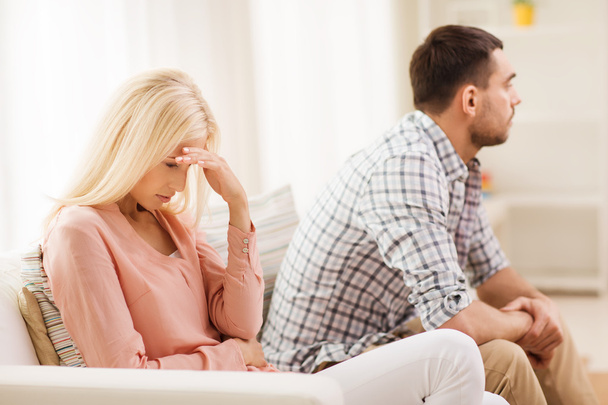 unhappy couple having argument at home - Photo, Image