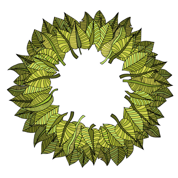 leaves frame - Vector, imagen