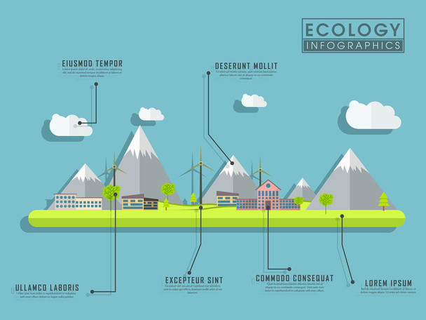 Save ecological infographic layout. - Διάνυσμα, εικόνα