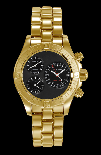 reloj de pulsera aéreo dorado
 - Foto, Imagen
