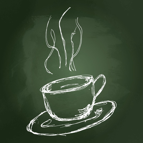漫画のスタイルのコーヒー カップのセット - ベクター画像