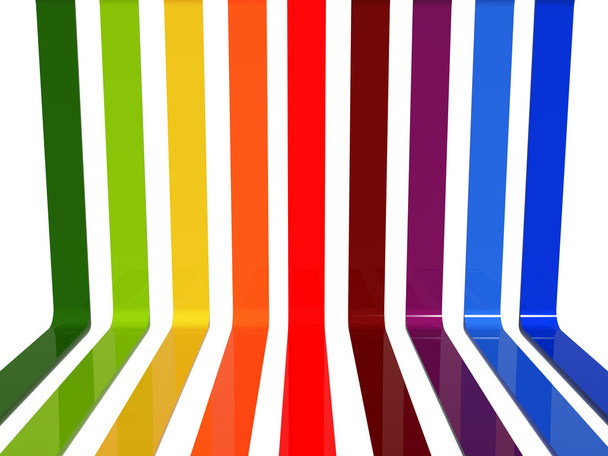 3d líneas de arco iris
 - Foto, Imagen