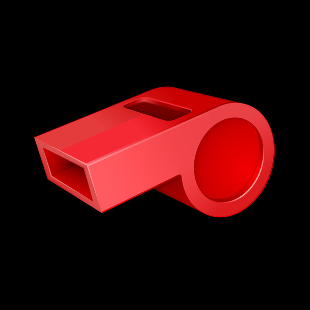 Red sport whistle - Vector, Image