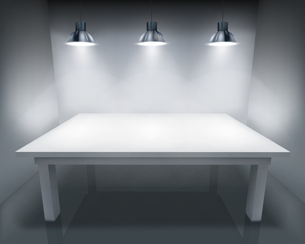 Illuminated table. Vector illustration. - Vector, Image