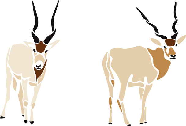 antilope addax
 - Vecteur, image