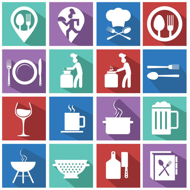 vaření a kuchyně ikony - Vektor, obrázek