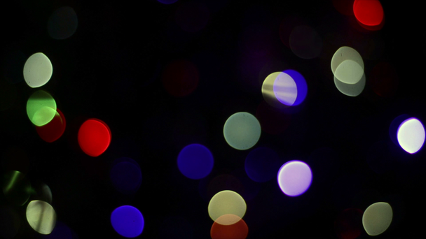 Christmas and new year blurred, blinking tree lights loop background - Footage, Video
