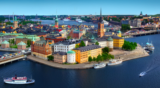 Panorama of Stockholm, Ruotsi - Valokuva, kuva
