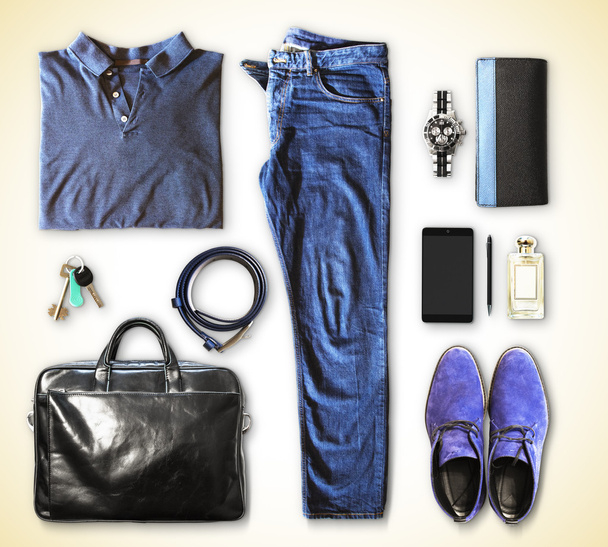 Set of men's clothing and accessories - Fotoğraf, Görsel