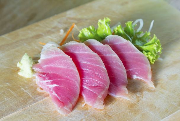 fresh sashimi on wood background  - Photo, Image