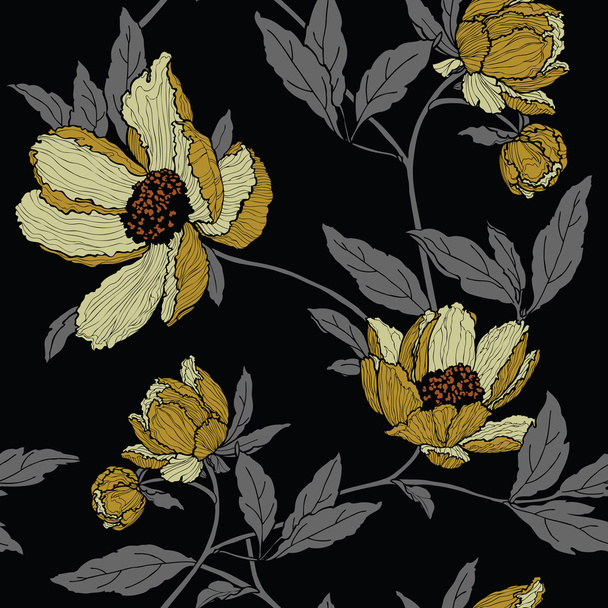 Seamless pattern with flowers roses - Vettoriali, immagini