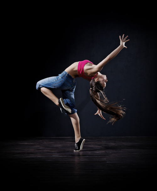 Girl modern dancer (dark version) - Fotoğraf, Görsel