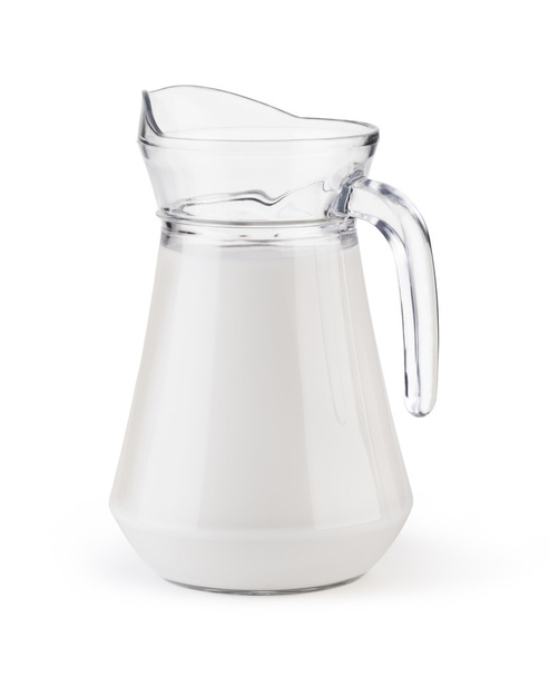 Γυάλινη κανάτα γάλακτος - Φωτογραφία, εικόνα