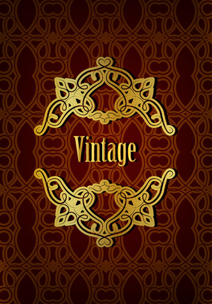 Vintage patterned background - Vektor, obrázek