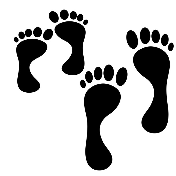 pied humain - empreintes de pas
 - Vecteur, image