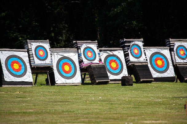 Archery targets outdoors - Foto, afbeelding