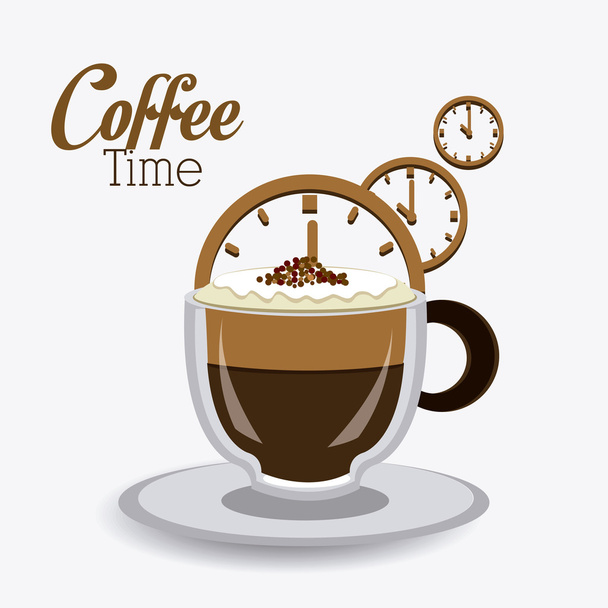 Coffee time design. - Vektör, Görsel