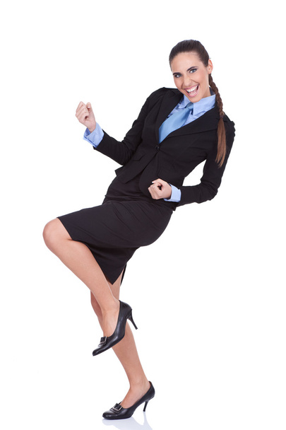 Businesswoman celebrating success - Fotó, kép