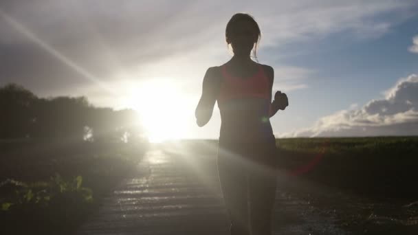 Γυμναστική γυναίκα τρέχει - Πλάνα, βίντεο