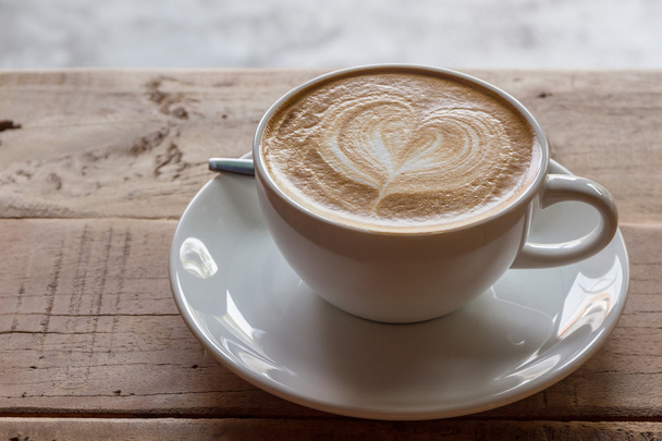 Cappuccino or latte coffee. - Fotografie, Obrázek