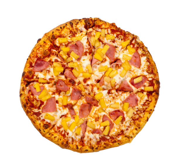 Geïsoleerde zelfgemaakte Pizza - Foto, afbeelding
