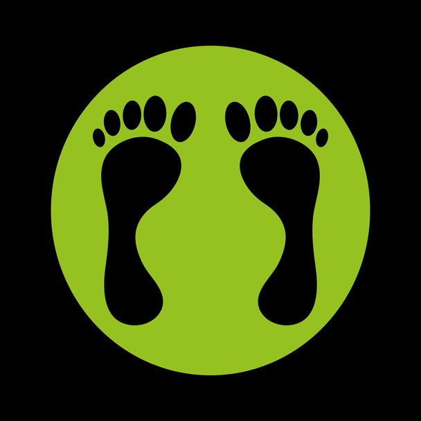 Design des Fußlogos - Vektor, Bild