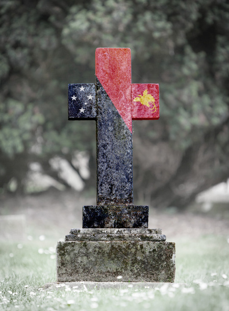 Gravestone in the cemetery - Papua New Guinea - Φωτογραφία, εικόνα