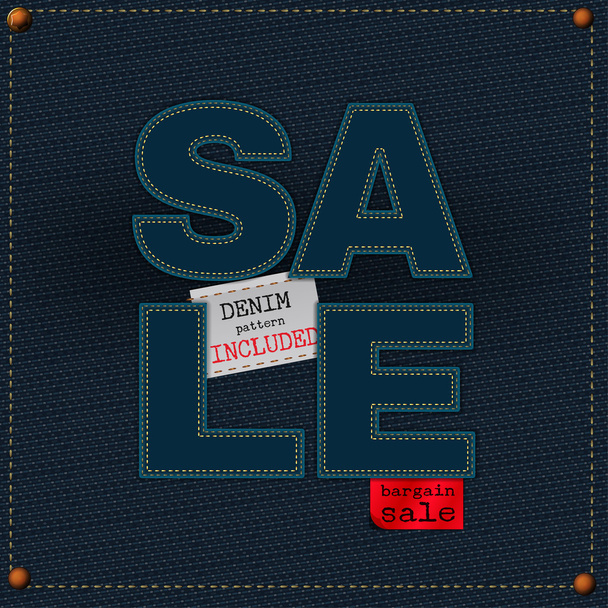 Jeans sale - Vector, Image