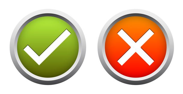 YES and NO buttons - Vector, Image