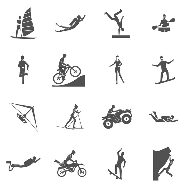 Iconos de deportes extremos
 - Vector, Imagen