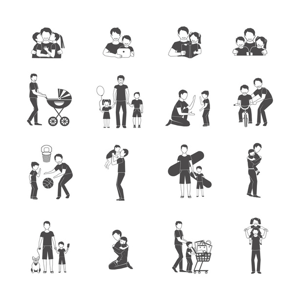 Conjunto de iconos de la paternidad
 - Vector, Imagen