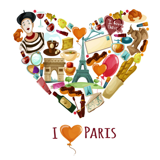 Paris Touristic Poster - Vector, afbeelding