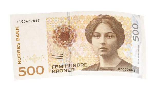 norvég 500 korona bankjegy - Fotó, kép