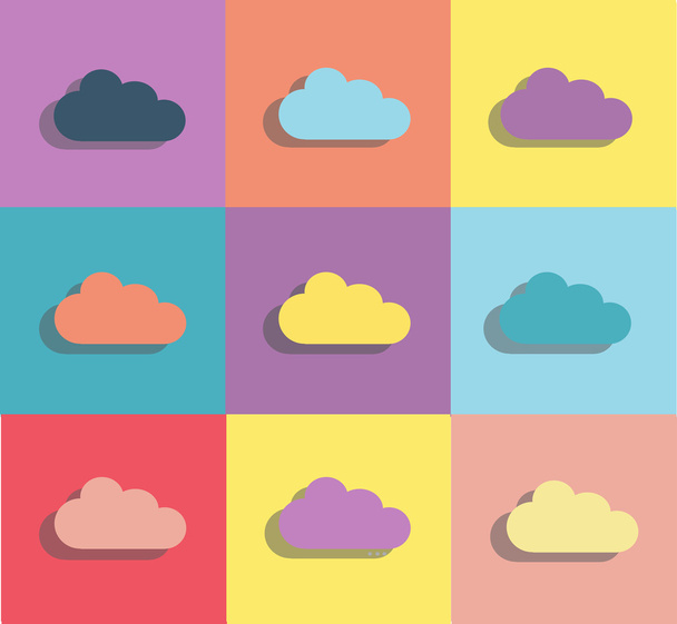 cloud vector pop art - Vektör, Görsel