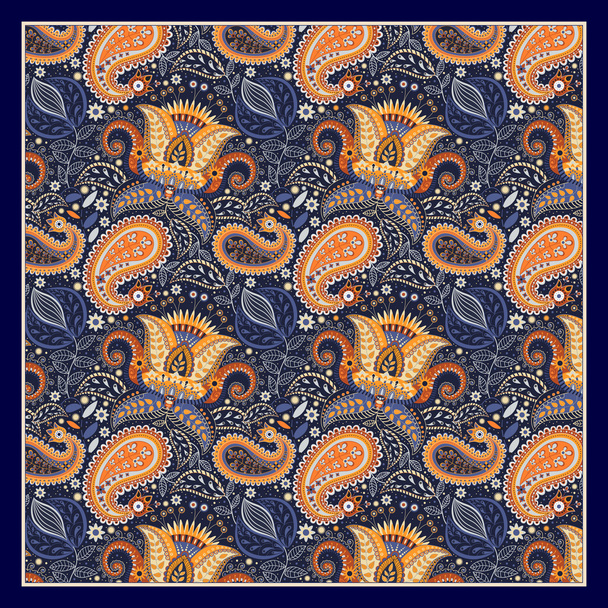 Design for square shawl, textile. - Photo, Image