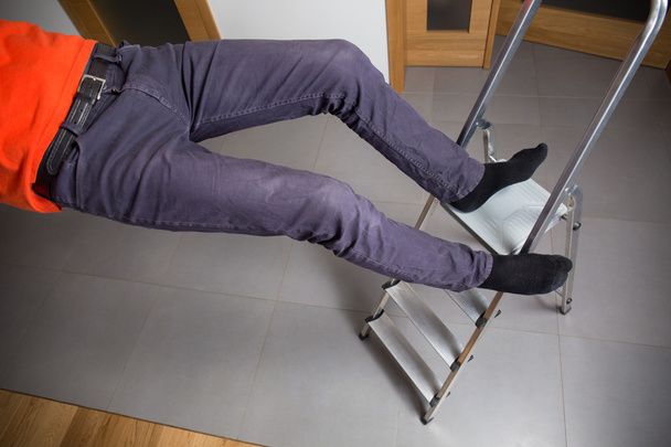 Man Falling down from ladder - Valokuva, kuva