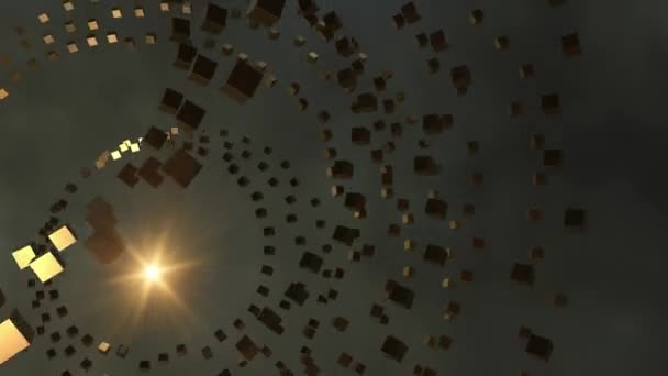 fondo abstracto de las estrellas orbitando elementos 3d
 - Metraje, vídeo