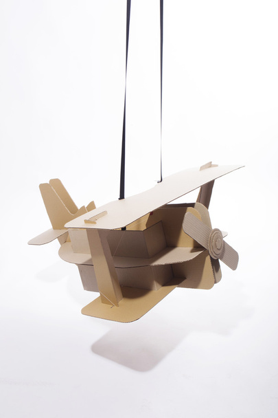 cardboard biplane - Фото, изображение