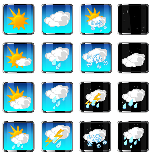 Векторные иконки погоды
 - Вектор,изображение