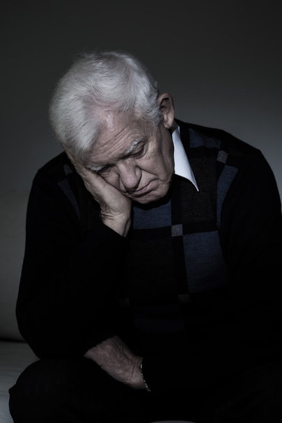 Depressed old man - Фото, зображення