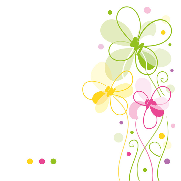 floral greeting card - Vector, Image