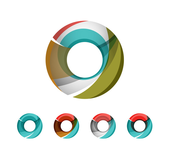 Ensemble de bague abstraite géométrique logo de l'entreprise
 - Vecteur, image