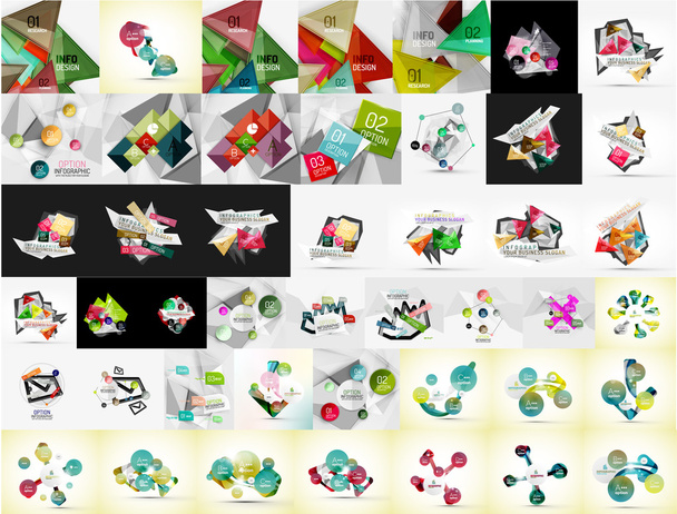 Geometric banners, templates, layouts. - Vector, Image