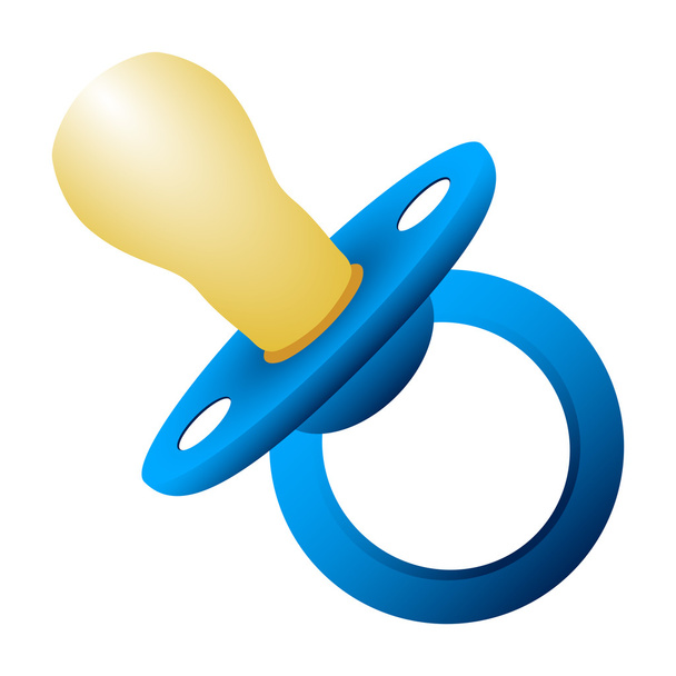 blue baby pacifiers - Vector, Image