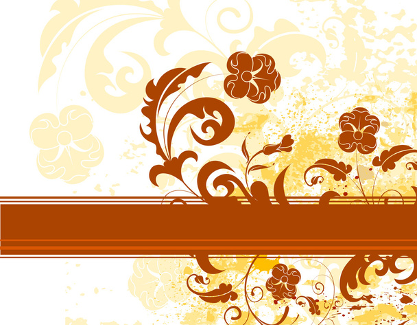 Grunge flower background - Vector, imagen